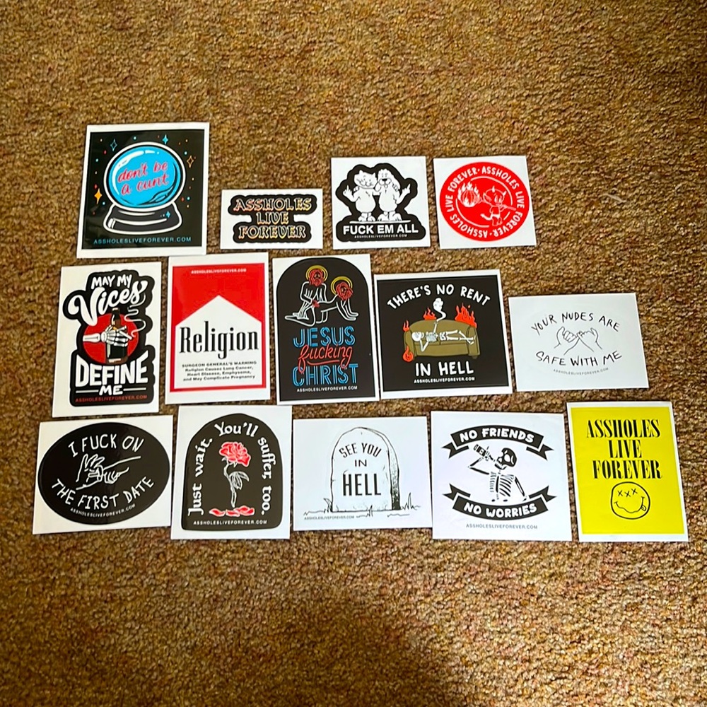 Assholes Live Forever Sticker Bundle